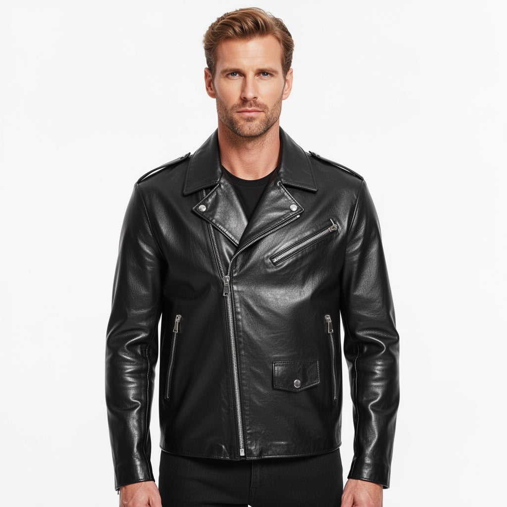The Vanguard Bomber Leather Jacket