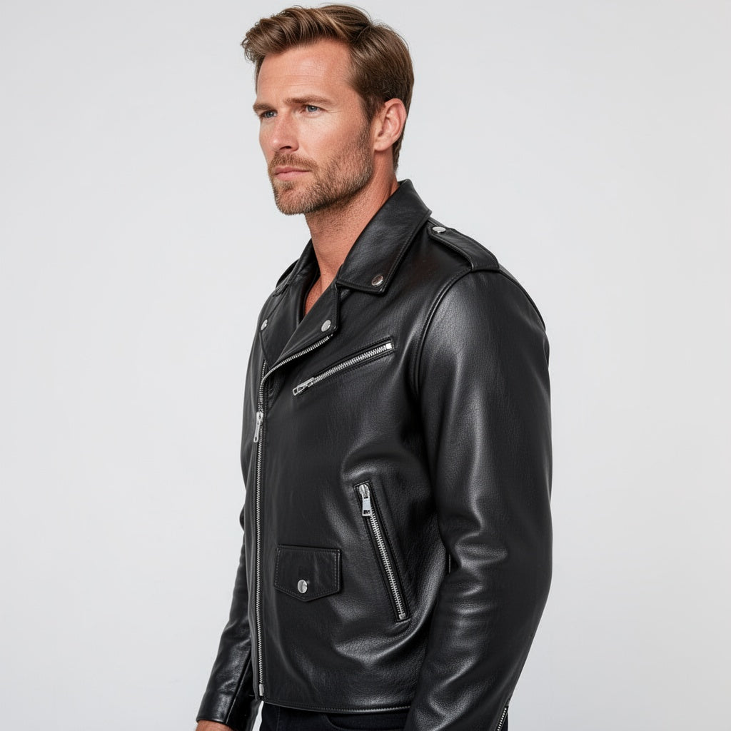 The Vanguard Bomber Leather Jacket