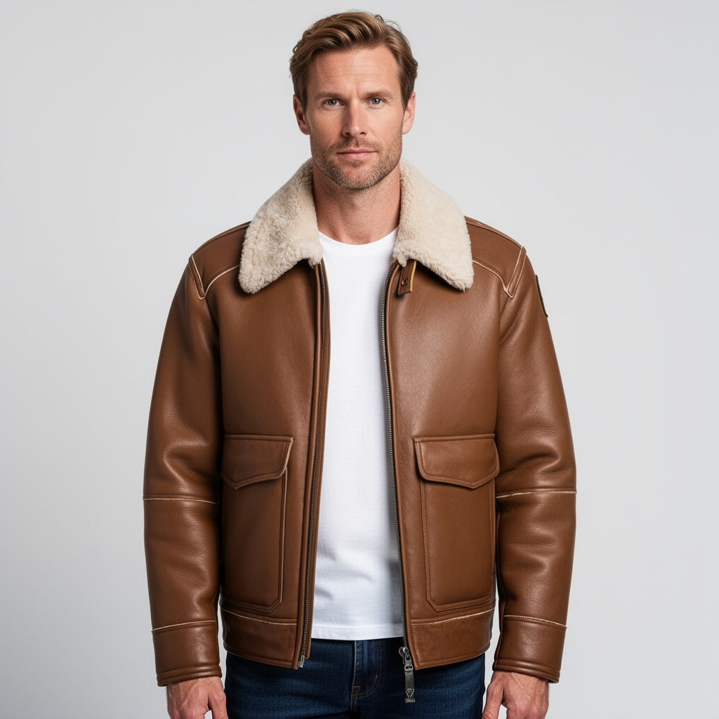 The Apex Bomber Leather Jacket