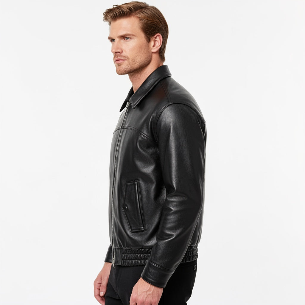 The Valor Bomber Leather Jacket