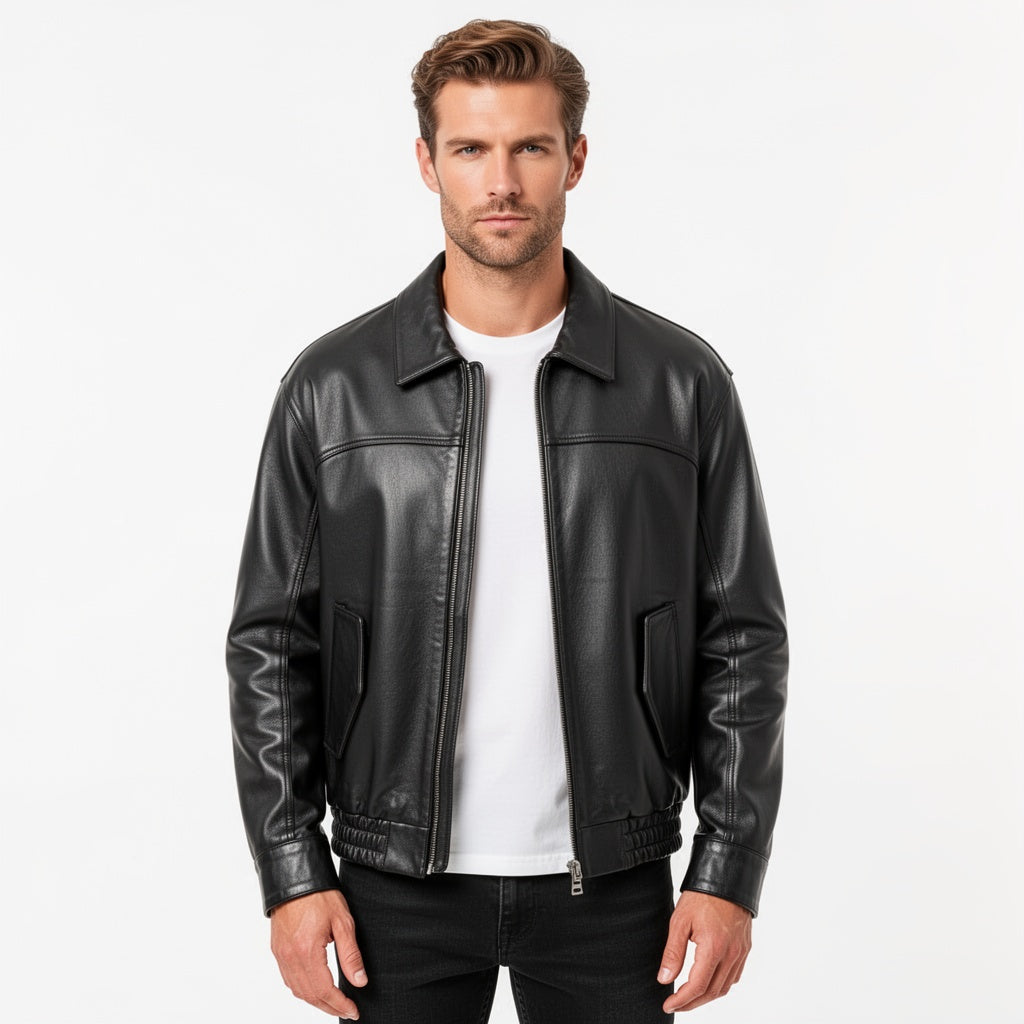The Valor Bomber Leather Jacket