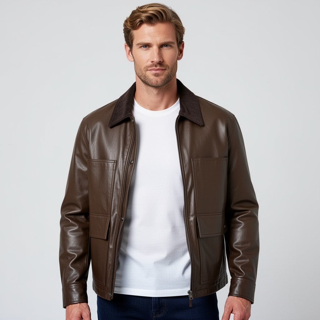 The Monarch Leather Bomber Jacket