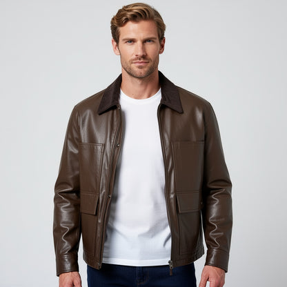 The Monarch Leather Bomber Jacket