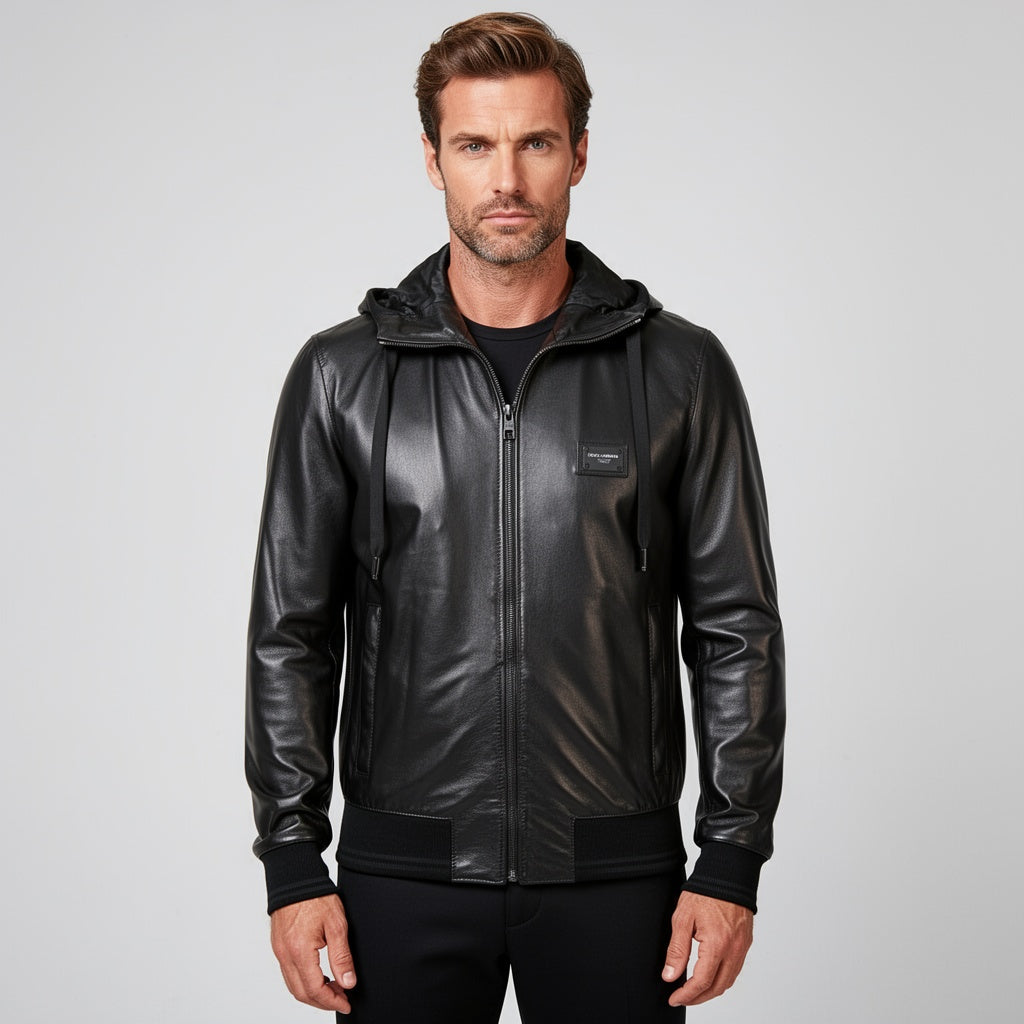 The Airborne Black Leather Jacket