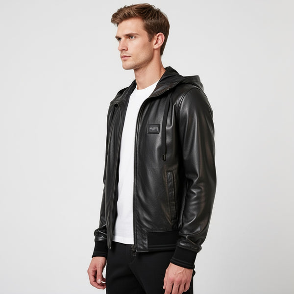 The Airborne Black Leather Jacket