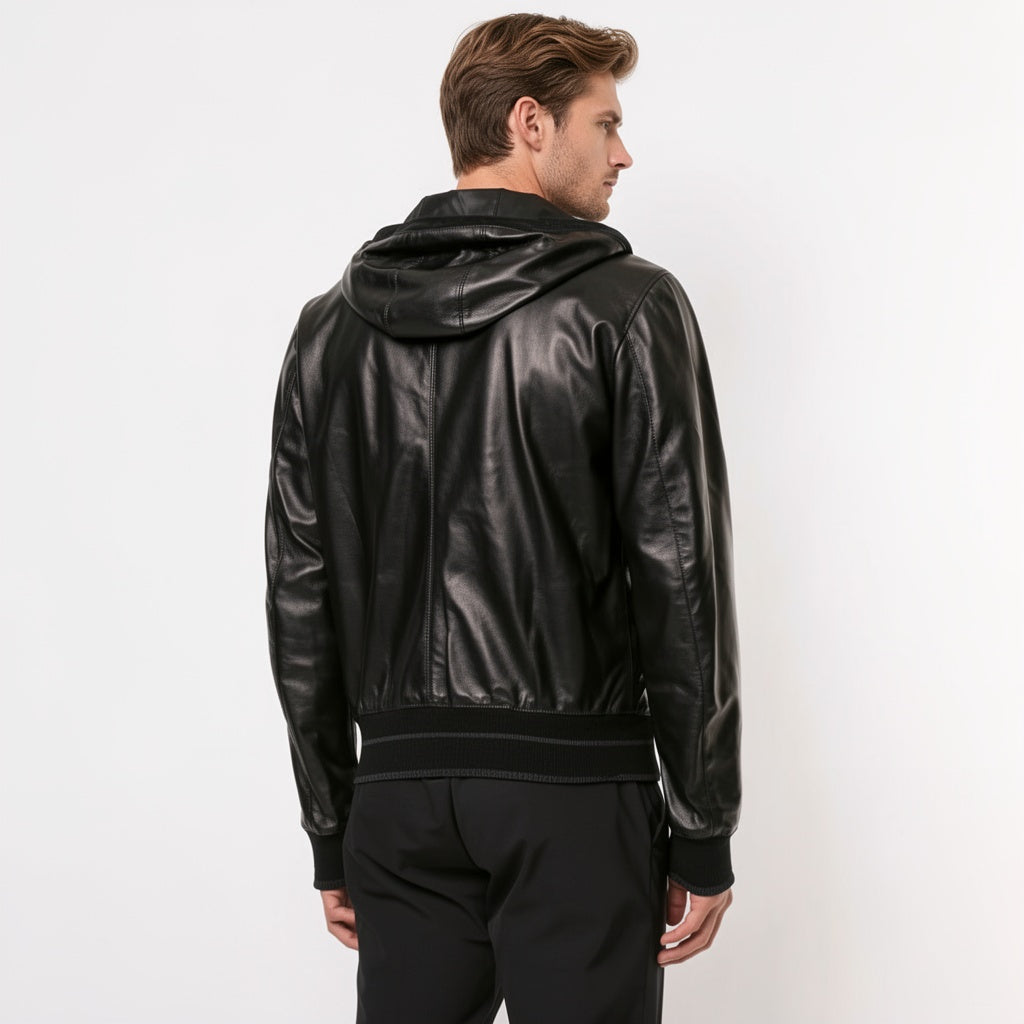 The Airborne Black Leather Jacket