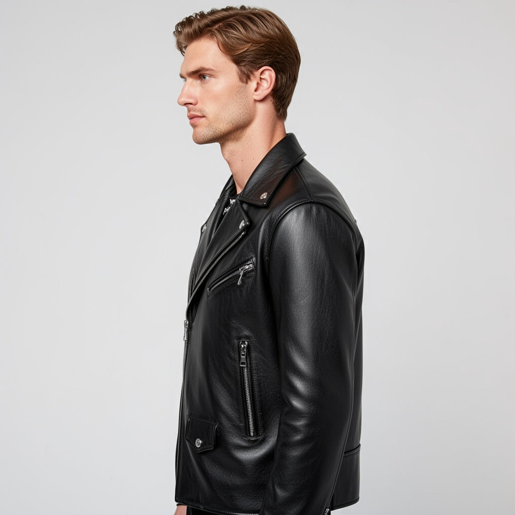 The Commander black Leather Jacket