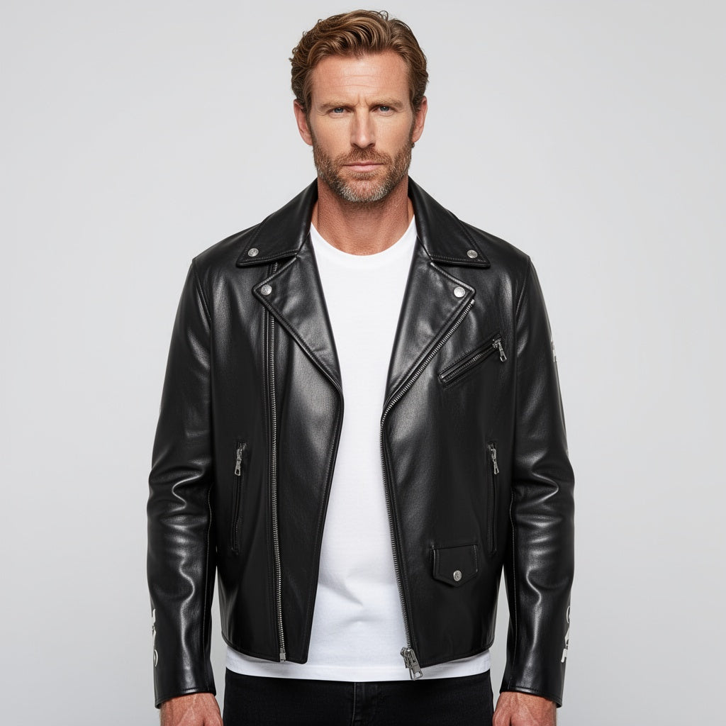 The Commander black Leather Jacket