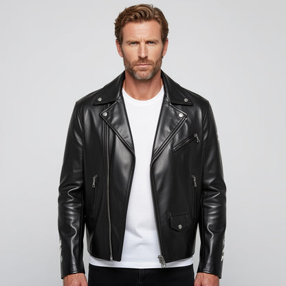 The Commander black Leather Jacket