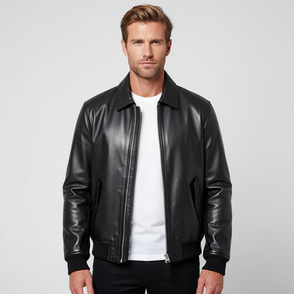 The Skybound Bomber Leather Jacket