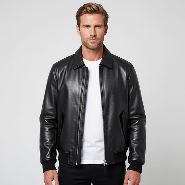 The Skybound Bomber Leather Jacket