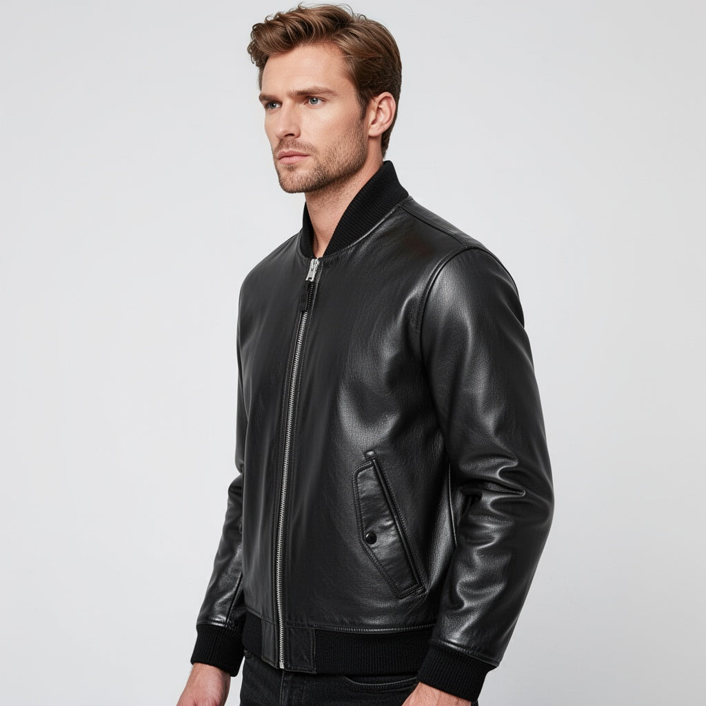 The Skybound Bomber Leather Jacket
