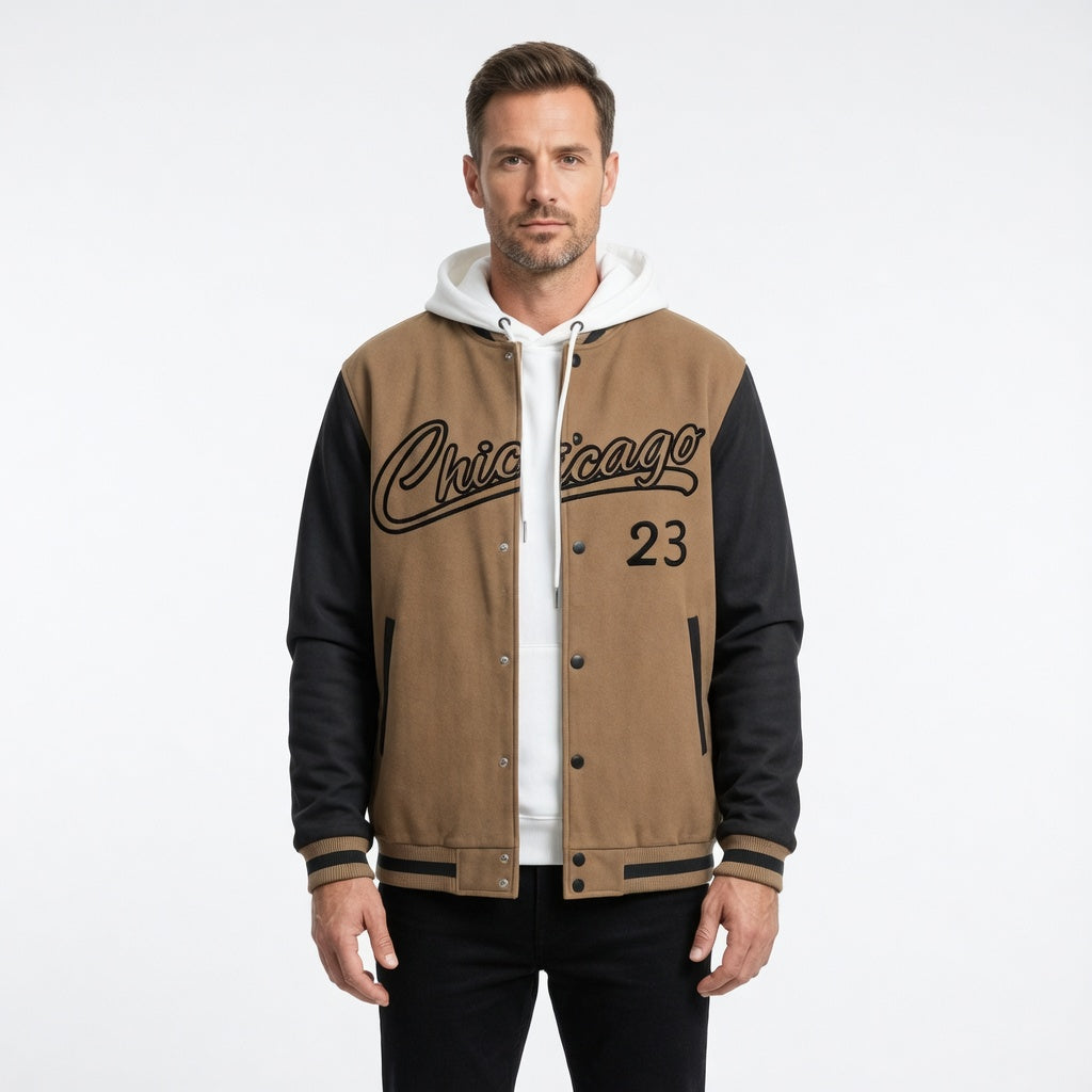 Champion Varsity Jacket with Ribbed Cuffs