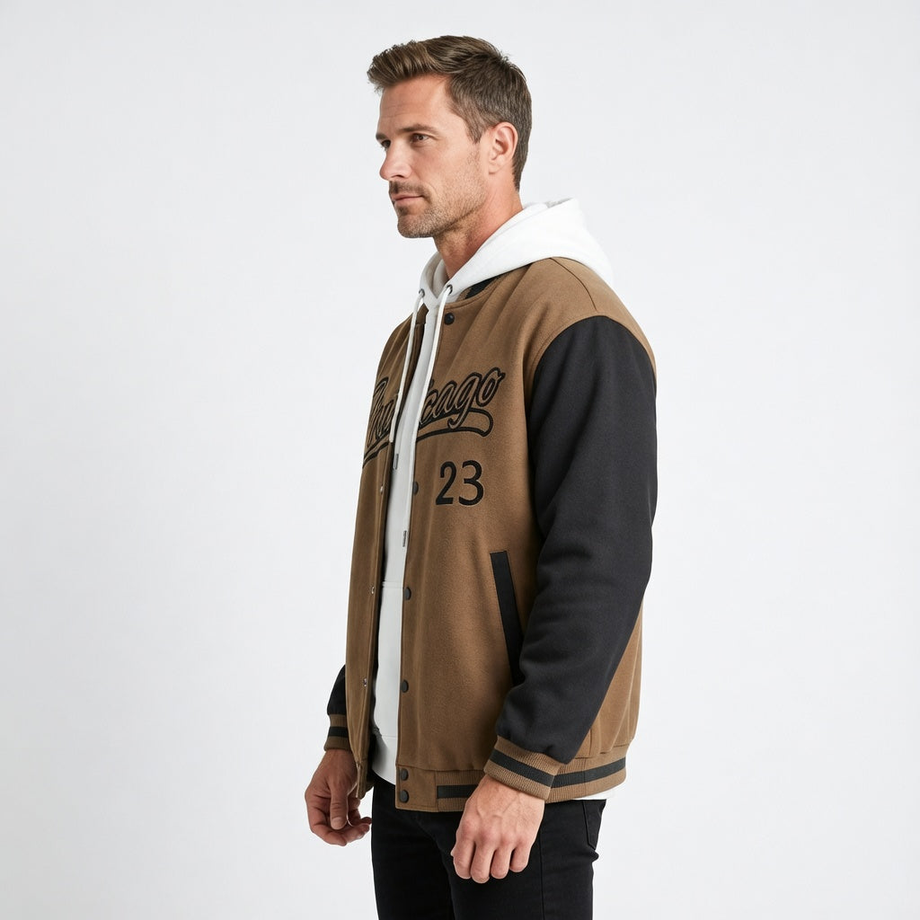 Champion Varsity Jacket with Ribbed Cuffs