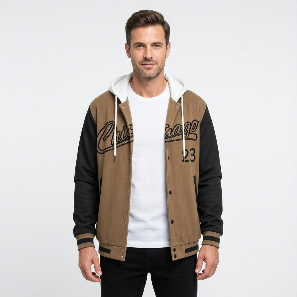 Champion Varsity Jacket with Ribbed Cuffs